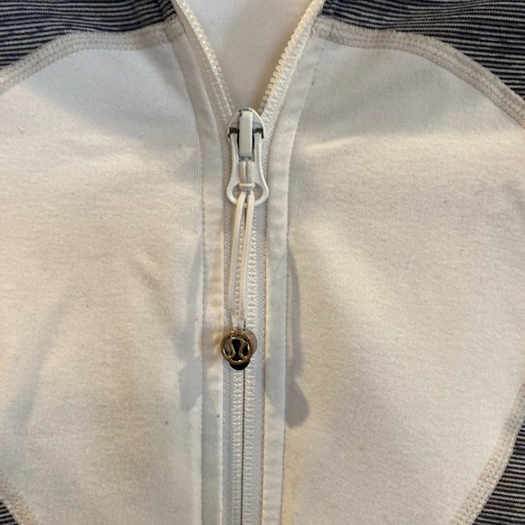 Lululemon In Stride Full Zip Jacket White Size 4 - Picture 2 of 6